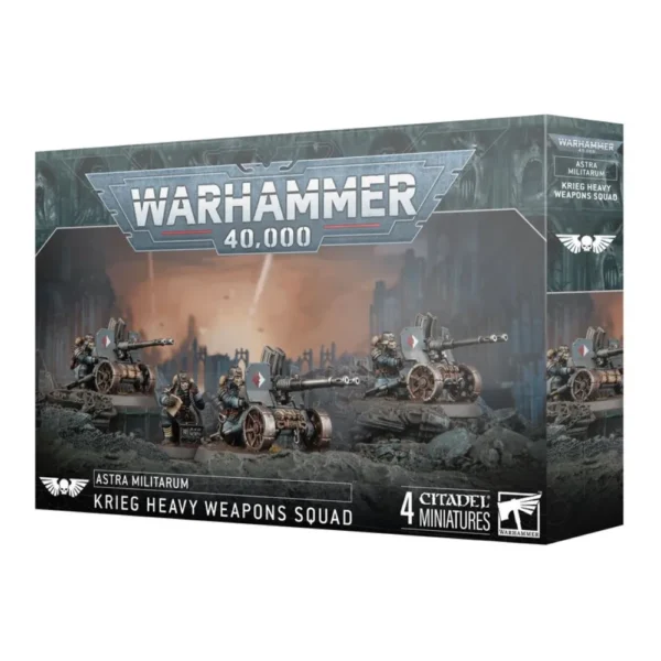 Warhammer 40K Astra Militarum Krieg Heavy Weapons Squad 4 Miniaturas