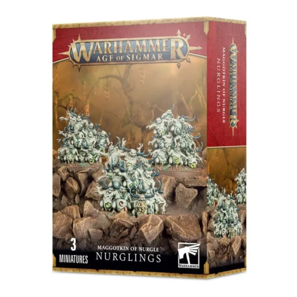 Warhammer Age of Sigmar Maggotkin of Nurgle Nurglings 3 Miniaturas