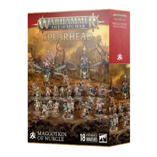 Warhammer Age of Sigmar Maggotkin of Nurgle Punta de Lanza Spearhead 18 Miniaturas