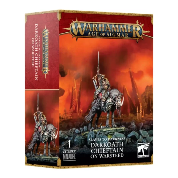 Warhammer Age of Sigmar Slaves to Darkness Darkoath Chieftain on Warsteed 1 Miniatura