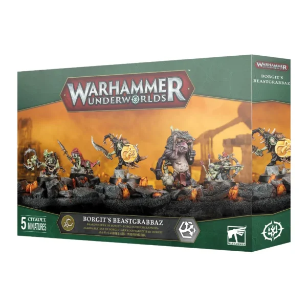 Warhammer Underworlds Borgit's Beastgrabbaz Banda Completa 5 Miniaturas