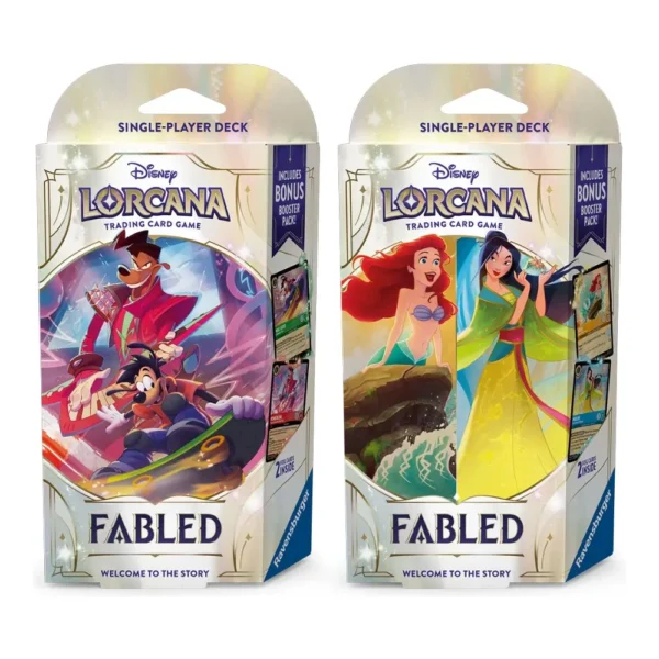 Mazos de Inicio Disney Lorcana TCG Fabled Inglés 8 Unidades
