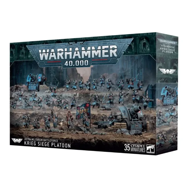 Prepedido Warhammer 40K Astra Militarum Battleforce Krieg Siege Platoon 35 Miniaturas
