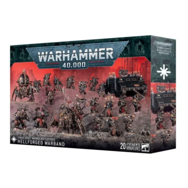 Warhammer 40K Fuerza de Batalla de Marines Espaciales del Caos Banda Forjainfernal 20 Miniaturas