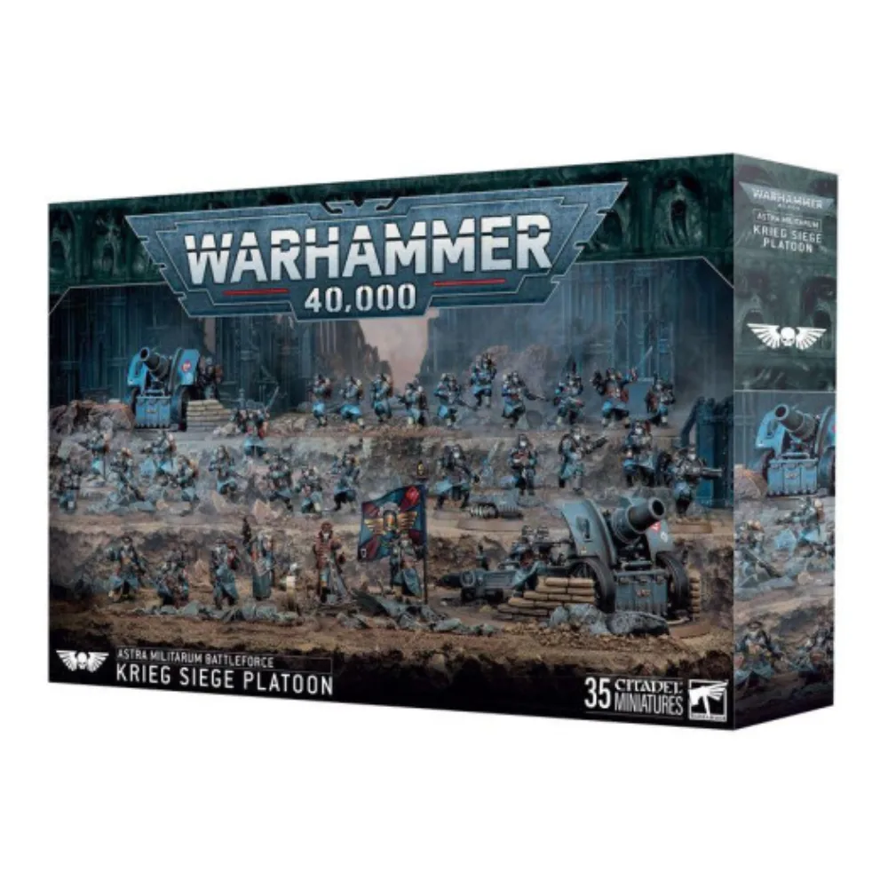Warhammer 40K Fuerza de batalla del Astra Militarum Pelotón de Asedio de Krieg 35 Miniaturas
