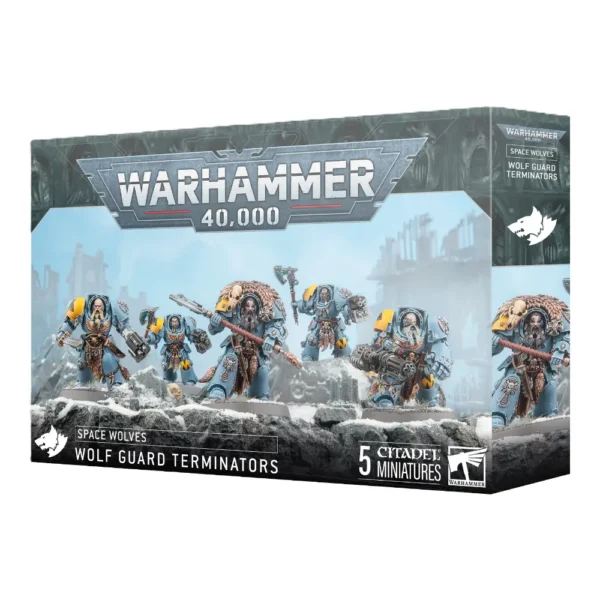 Warhammer 40K Space Wolves Exterminadores de la Guardia del Lobo 5 Miniaturas