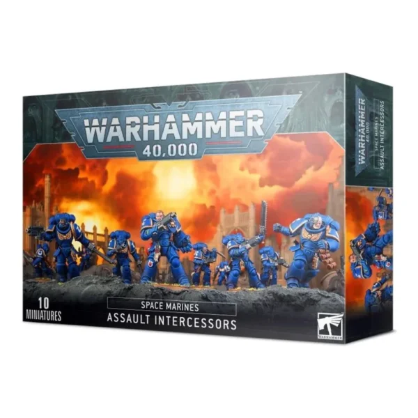 Warhammer 40K Spaces Marines Assault Intercessors 10 Miniaturas
