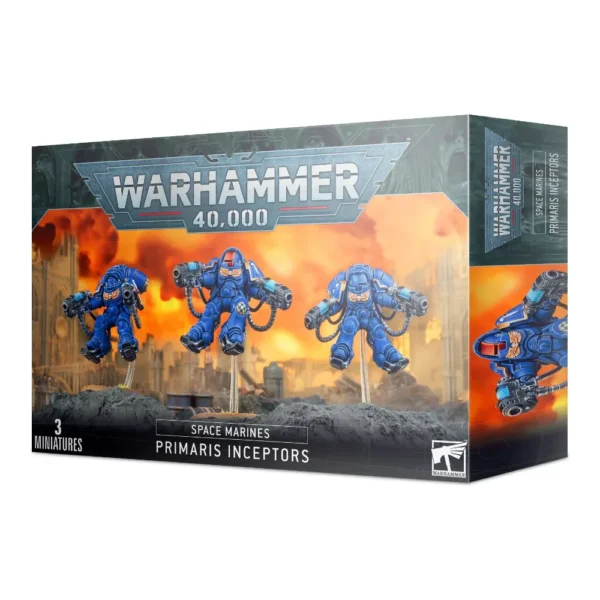 Warhammer 40K Spaces Marines Primaris Inceptors 3 Miniaturas
