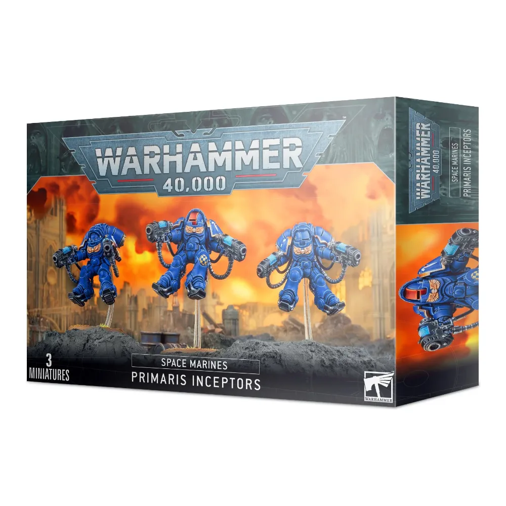 Warhammer 40K Spaces Marines Primaris Inceptors 3 miniaturas