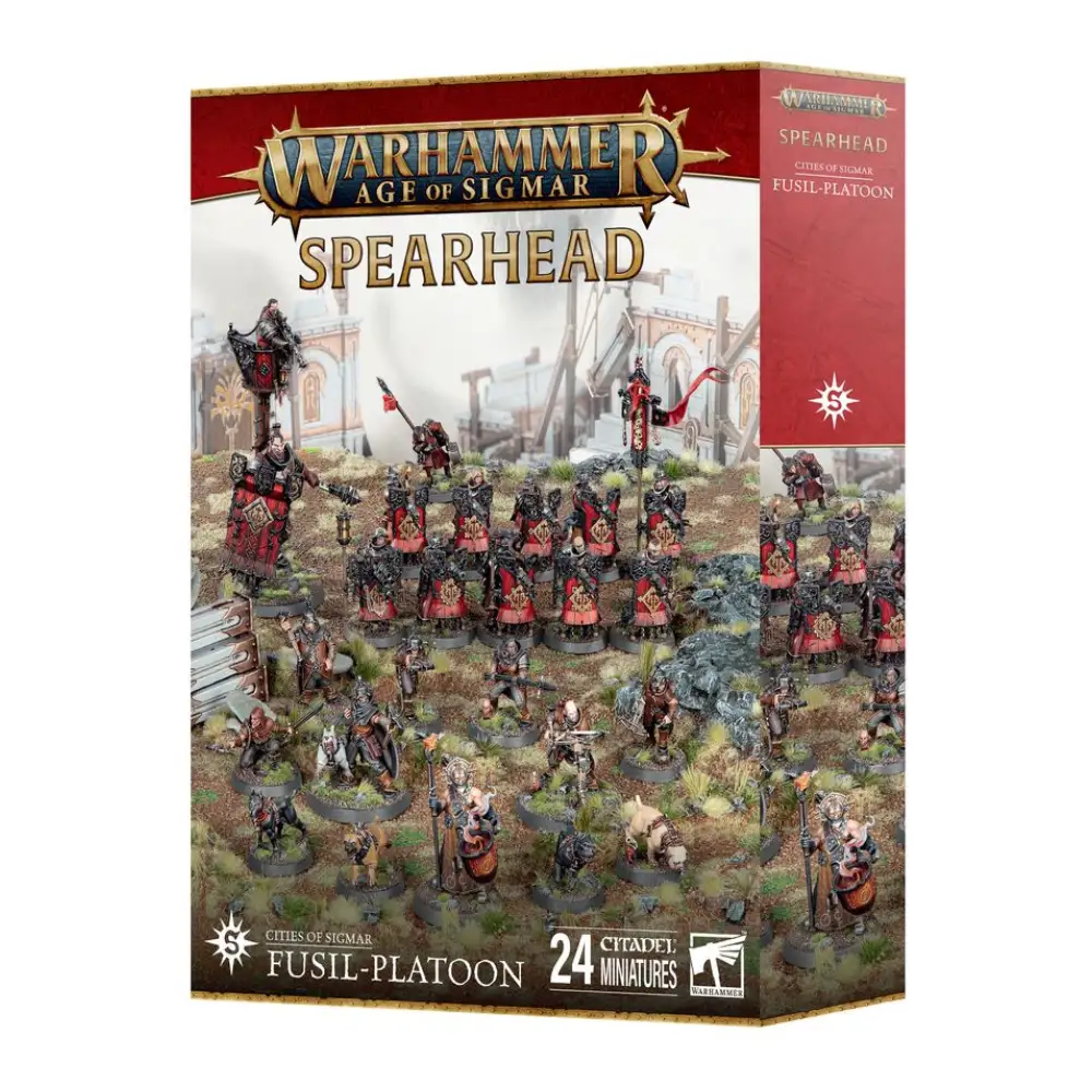 Warhammer Age of Sigmar Cities of Sigmar Sección de Fusilería 24 Miniaturas