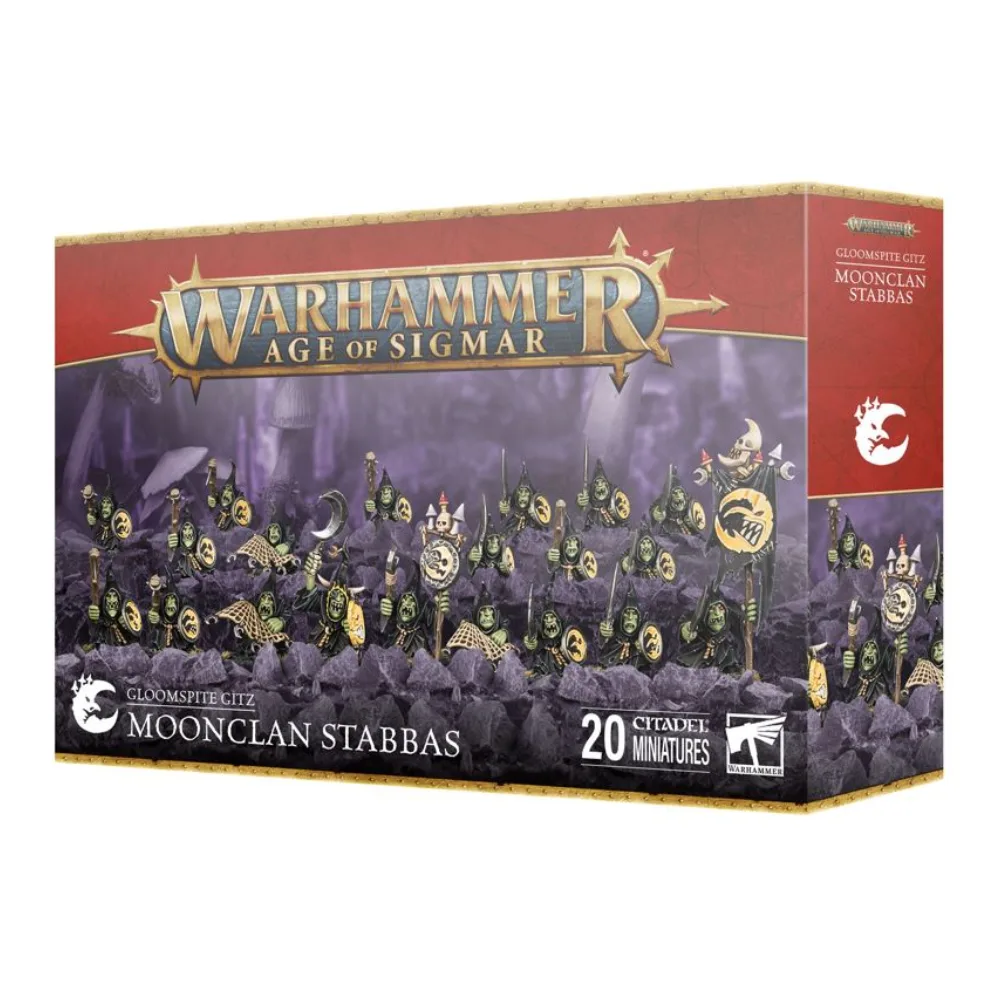 Warhammer Age of Sigmar Gloomspite Gitz Moonclan Stabbas 20 Miniaturas