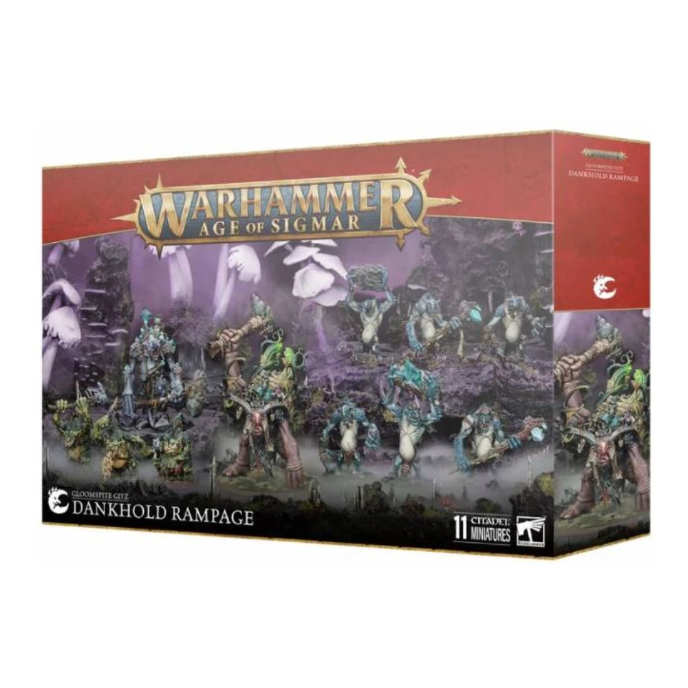 Warhammer Age of Sigmar Gloomspite GitzTipejoz Nokturnoz Akometida de Kubilmohozo 11 Miniaturas