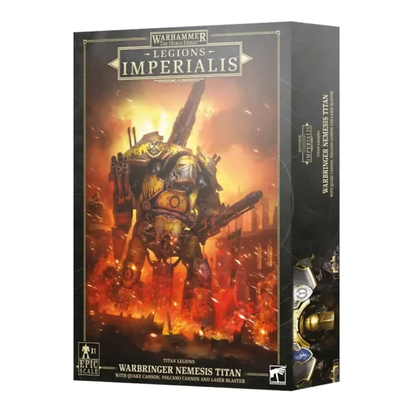 Warhammer The Horus Heresy Legions Imperialis Warbringer Nemesis Titan con Quake Cannon, Volcano Cannon, and Laser Blaster 1 Miniatura