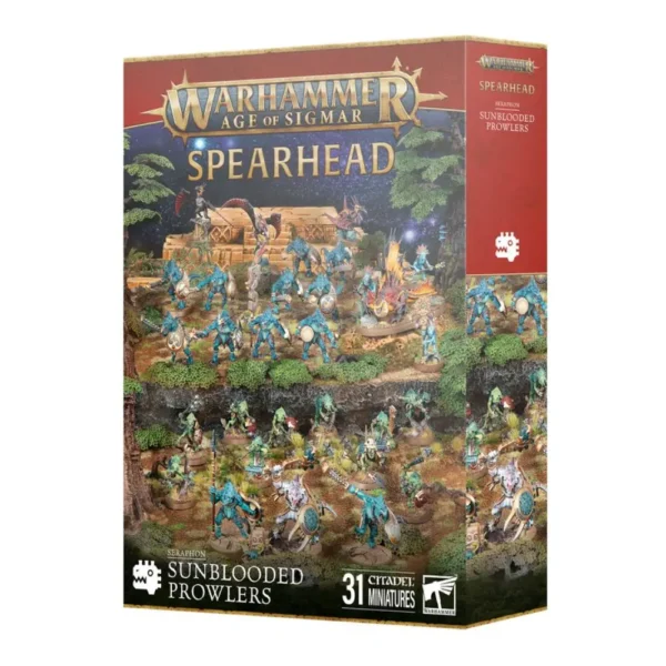 Warhammer Age of Sigmar Spearhead Seraphon Sunblooded Prowlers 31 Miniaturas